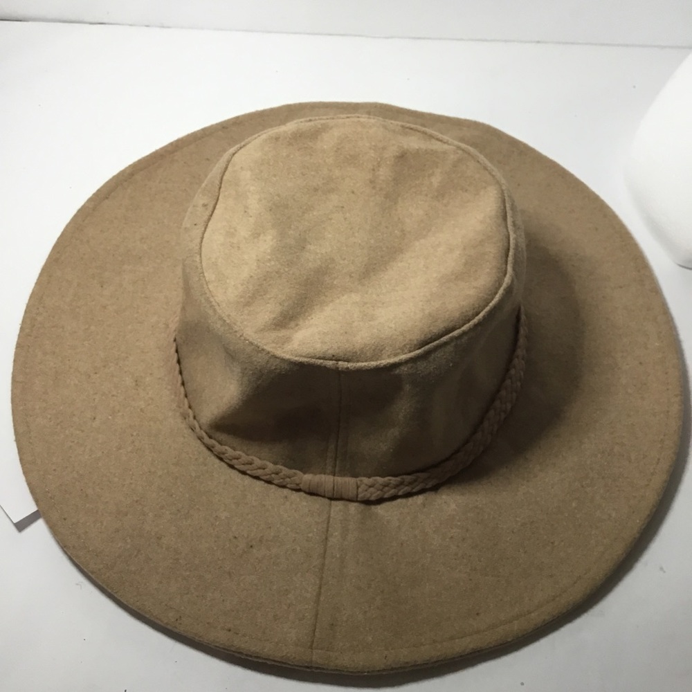 ASN Anthropologie Women’s Tan Harper adjustable Hat With Braid Detail NWT - Picture 6 of 7